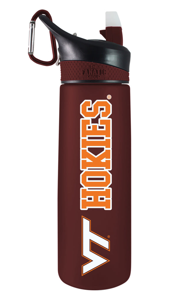 Virginia Tech 24oz. Frosted Sport Bottle - Primary Logo & Mascot Name