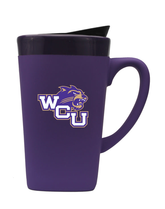 Western Carolina 16oz. Soft Touch Ceramic Travel Mug - Primary Logo