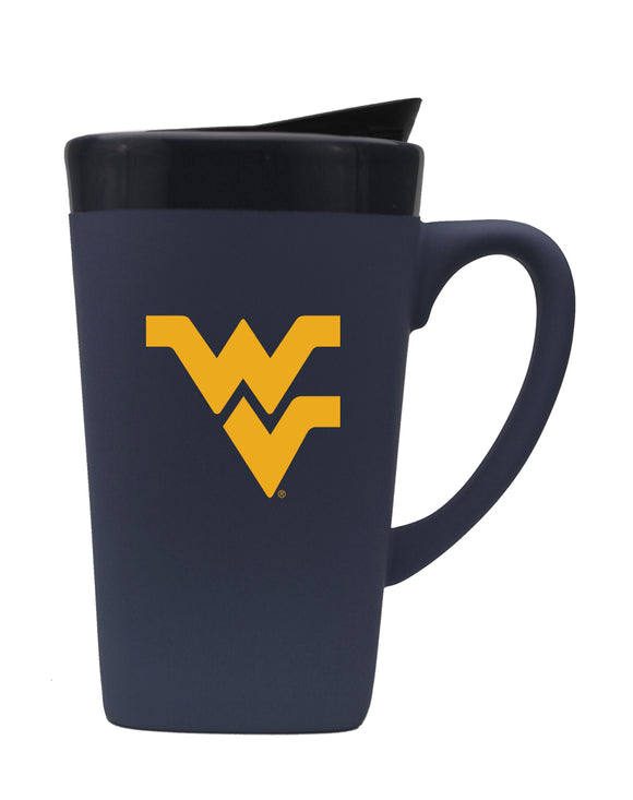 West Virginia 16oz. Soft Touch Ceramic Travel Mug - Primary Logo