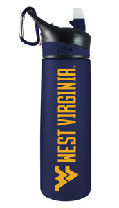 West Virginia 24oz. Frosted Sport Bottle - Primary Logo & Wordmark