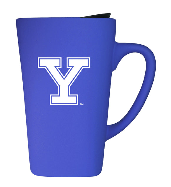 Yale 16oz. Soft Touch Ceramic Travel Mug - Primary Logo