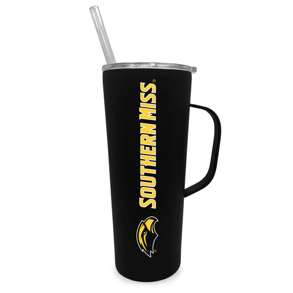 Southern Mississippi 20oz. Stainless Steel Roadie with Handle and Straw - Primary Logo