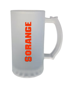 Syracuse 16oz. Frosted Glass Mug - Primary Logo