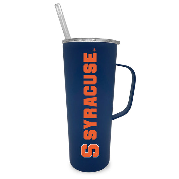 Syracuse 20oz. Stainless Steel Roadie with Handle and Straw - Primary Logo