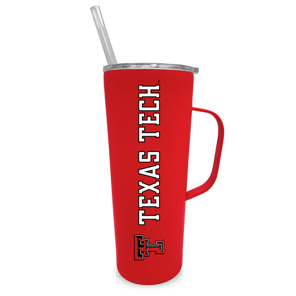 Texas Tech 20oz. Stainless Steel Roadie with Handle and Straw - Primary Logo