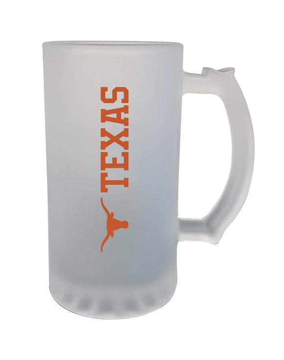 Texas 16oz. Frosted Glass Mug - Primary Logo