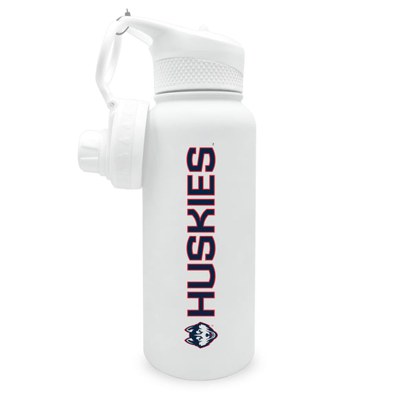 Connecticut 34oz. Stainless Steel Bottle with Two Lids - Primary Logo
