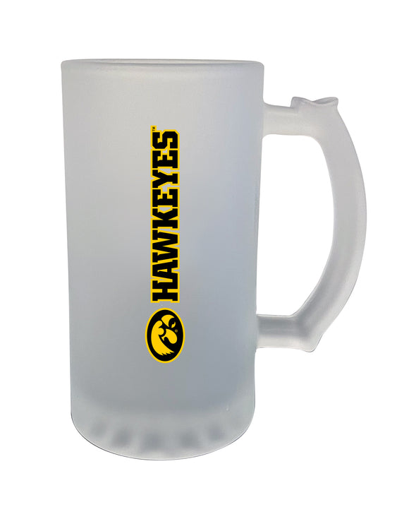 Iowa 16oz. Frosted Glass Mug - Primary Logo