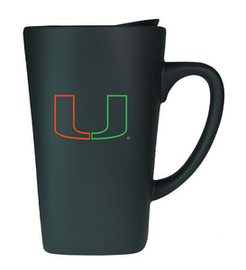 Miami 16oz. Soft Touch Ceramic Travel Mug - Neon Logo