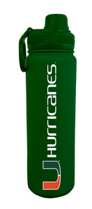 University of Miami 24oz. Stainless Steel Bottle - Logo & Mascot Wordmark