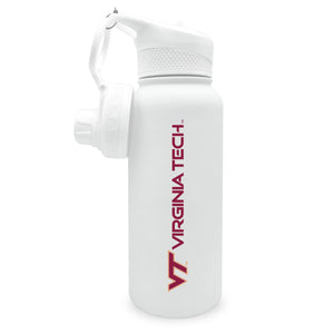 Virginia Tech 34oz. Stainless Steel Bottle with Two Lids - Primary Logo