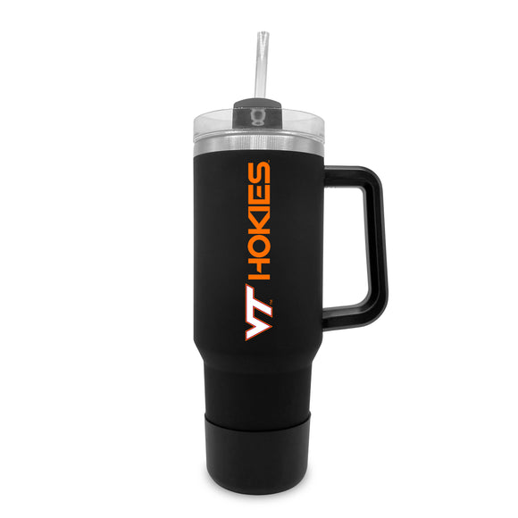 Virginia Tech 40oz. Tumble with Handle and Straw - Primary Logo